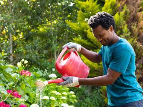 Man gardening