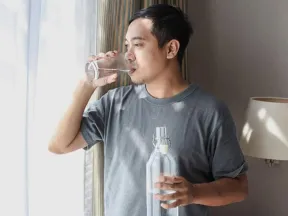 Man Drinking Water