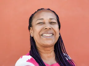 African american woman with braids