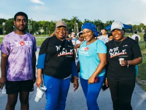 Smiling group of African Americans at Step Out ADA Walk event