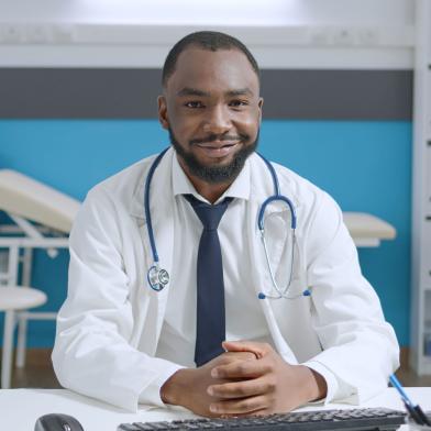 Smiling African American Physician