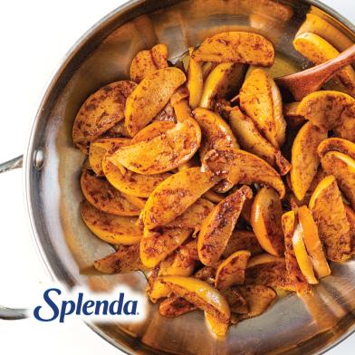 Vegan cinnamon apples with Splenda logo