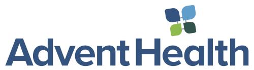 Blue Advent Health corporate logo