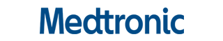 Blue Medtronic logo on transparent backgrount