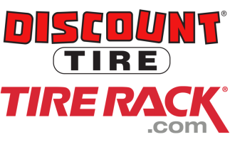 Red discount tire tire rack dot com corporate logo