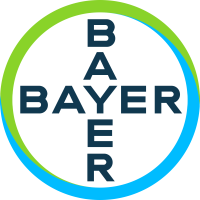 Bayer corporate logo in blue inside circle