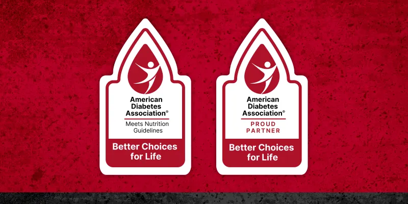 Better choices for life logos on red background