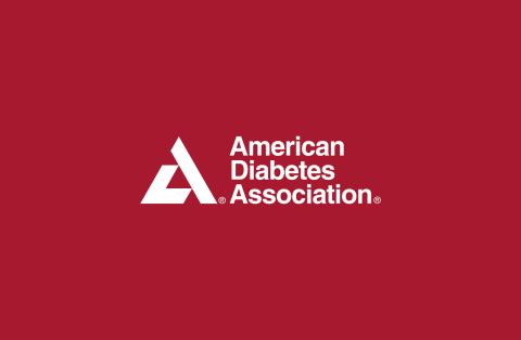 American Diabetes Association logo reversed out white on red background