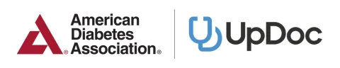 American Diabetes Association logo next to the UpDoc logo.