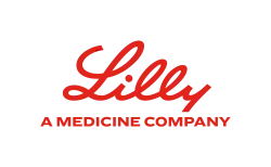 Lilly logo, red script text with "A MEDICINE COMPANY" below.
