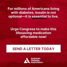 Social media graphic urging people to send a letter to congress