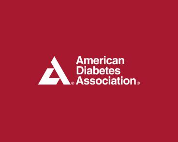 American Diabetes Association logo reversed out white on red background