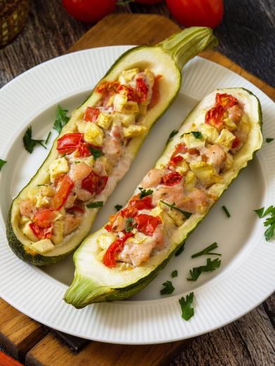 healthy baked zucchini boats