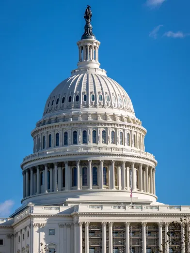US capitol on sunny day