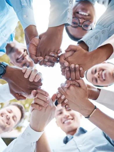 Group of people holding