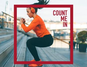 Count Me In campaign image woman exercising