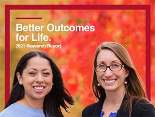 Better Outcomes for Life 2021 ADA research report cover with two female researchers