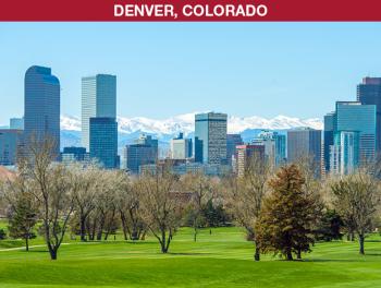 cityscape photograph of downtown Denver Colorado skyline