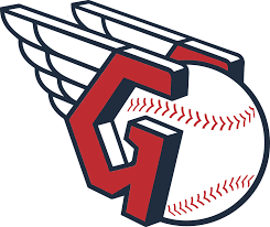 cleaveland guardians baseball logo with wings and red G