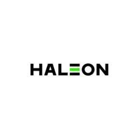 Haleon logo with the letter E stylized as three green horizontal lines.