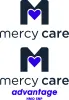 Mercy Care logo: dark blue 'M' with purple heart. Includes text 'mercy care' and 'mercy care advantage HMO SNP'.